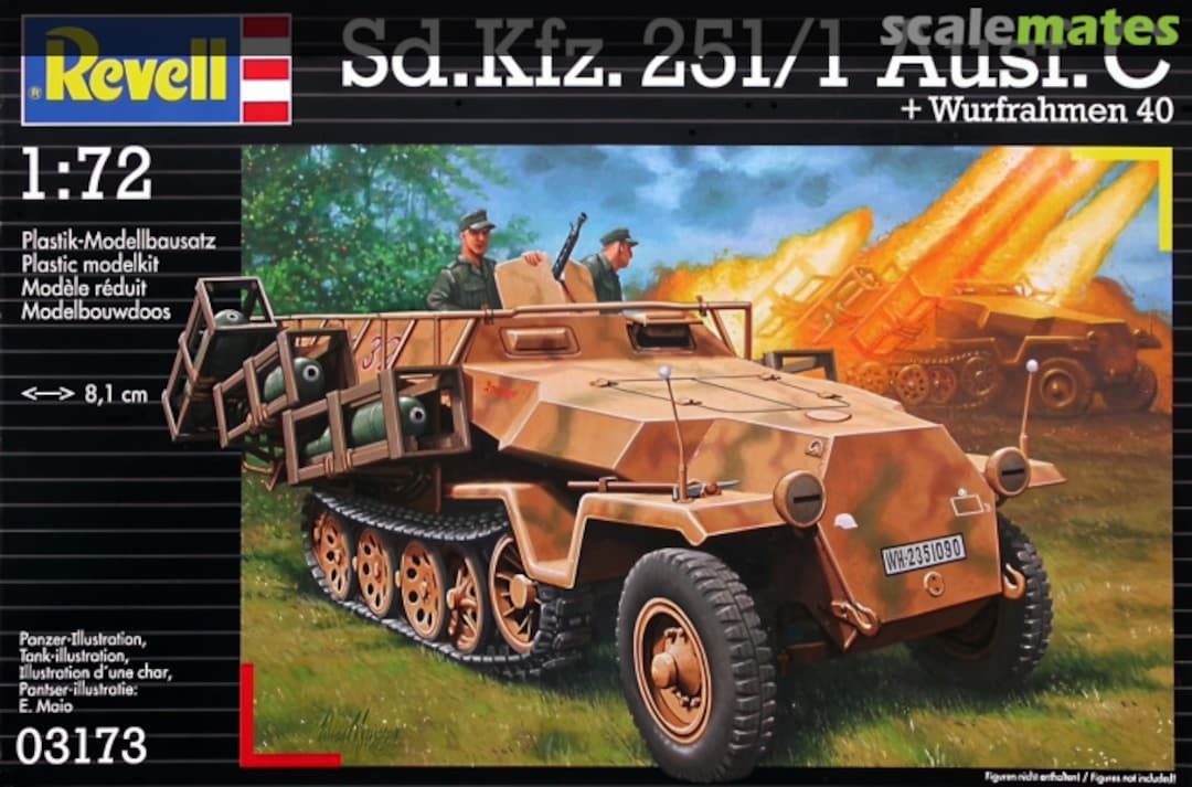 Boxart Sd.Kfz. 251/1 Ausf. C + Wurfrahmen 40 03173 Revell Boxart Sd.Kfz. 251/1 Ausf. C + Wurfrahmen 40 03173 Revell