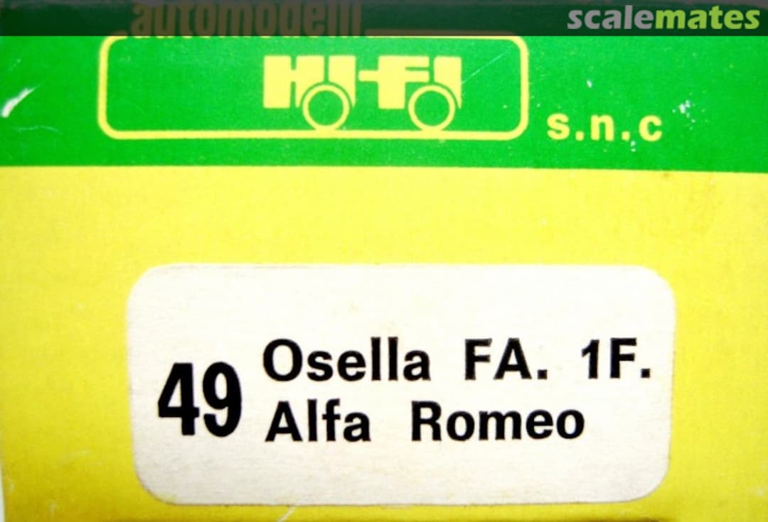 Boxart Osella-Alfa Romeo FA1F F1 49 Hi Fi Automodelli Boxart Osella-Alfa Romeo FA1F F1 49 Hi Fi Automodelli