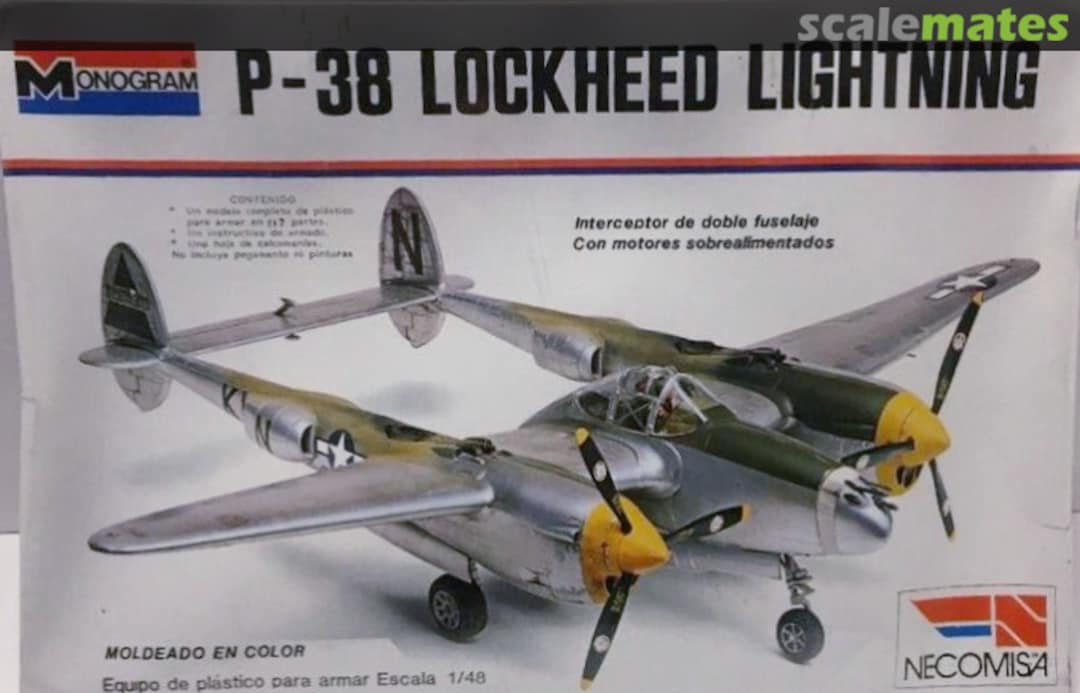 Boxart P-38 Lockheed Lightning 6848 Monogram/Necomisa Boxart P-38 Lockheed Lightning 6848 Monogram/Necomisa