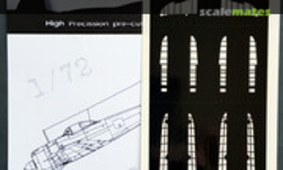 1:72 Nakajima Ki-43-II Hayabusa 3D/optical illusion paint mask for control surfaces (DEAD Design Models SM72033) SM72033