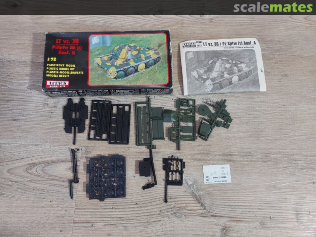 Contents LT vz. 38 72807 Attack Hobby Kits Contents LT vz. 38 72807 Attack Hobby Kits