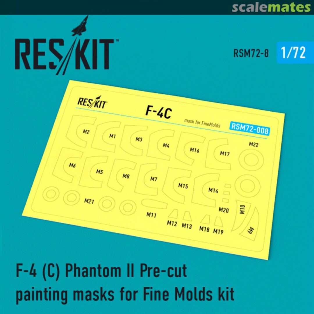 Boxart F-4 (C) Phantom II Pre-cut painting masks RSM72-0008 ResKit Boxart F-4 (C) Phantom II Pre-cut painting masks RSM72-0008 ResKit