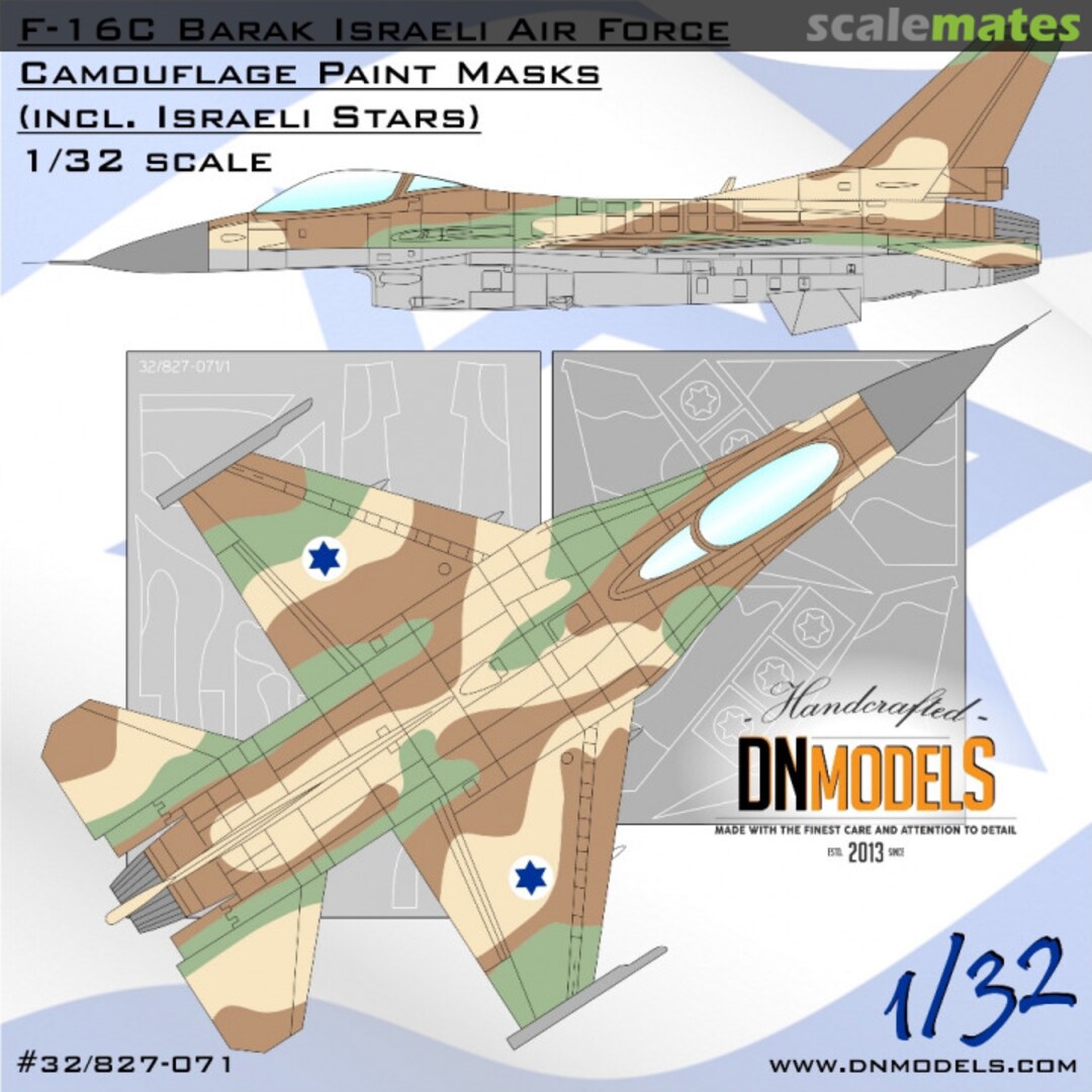Boxart IAF F-16C Barak Israeli Camouflage Paint Masks Set 32/827-071 DN Models Boxart IAF F-16C Barak Israeli Camouflage Paint Masks Set 32/827-071 DN Models