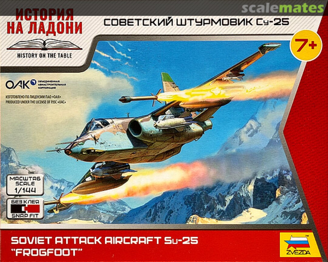 Boxart Soviet Attack Aicraft Su-25 "Frogfoot" 7431 Zvezda Boxart Soviet Attack Aicraft Su-25 "Frogfoot" 7431 Zvezda