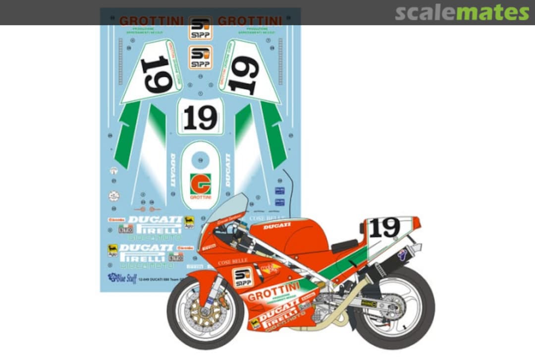 Boxart Ducati 888 sponsored by Grottini #19 12-049 Blue Stuff Boxart Ducati 888 sponsored by Grottini #19 12-049 Blue Stuff