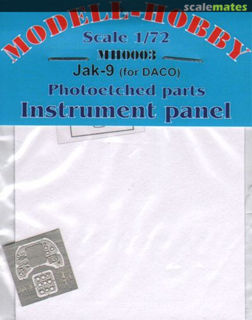 Boxart Yakolev Yak-9 instrument panel MH0003 Modell-Hobby