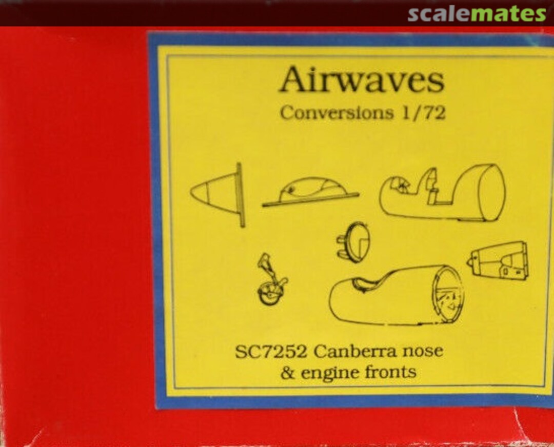Boxart Canberra nose & engine fronts SC7252 Airwaves Boxart Canberra nose & engine fronts SC7252 Airwaves