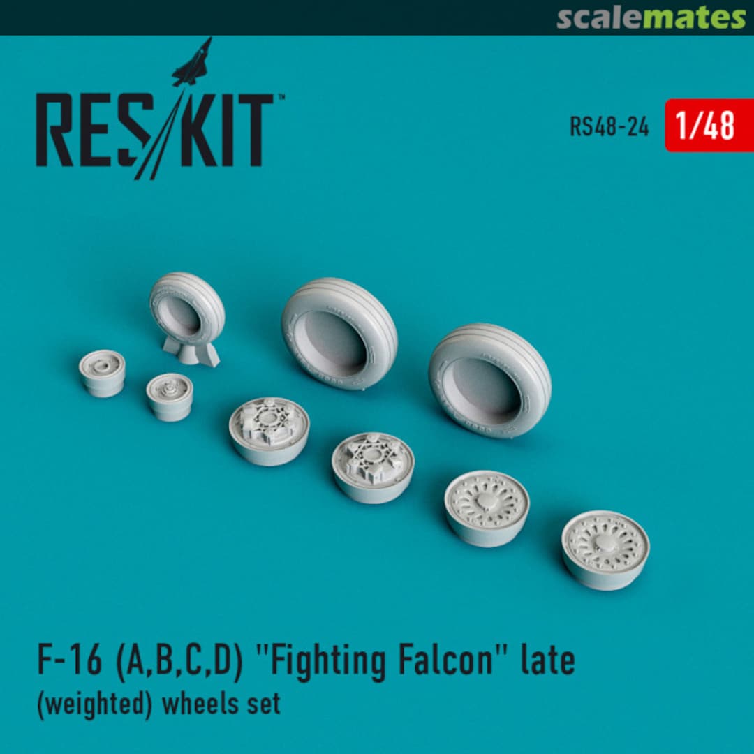 Boxart General Dynamics F-16 (B/C) block 25-32 "Fighting Falcon" wheels set RS48-0024 ResKit Boxart General Dynamics F-16 (B/C) block 25-32 "Fighting Falcon" wheels set RS48-0024 ResKit