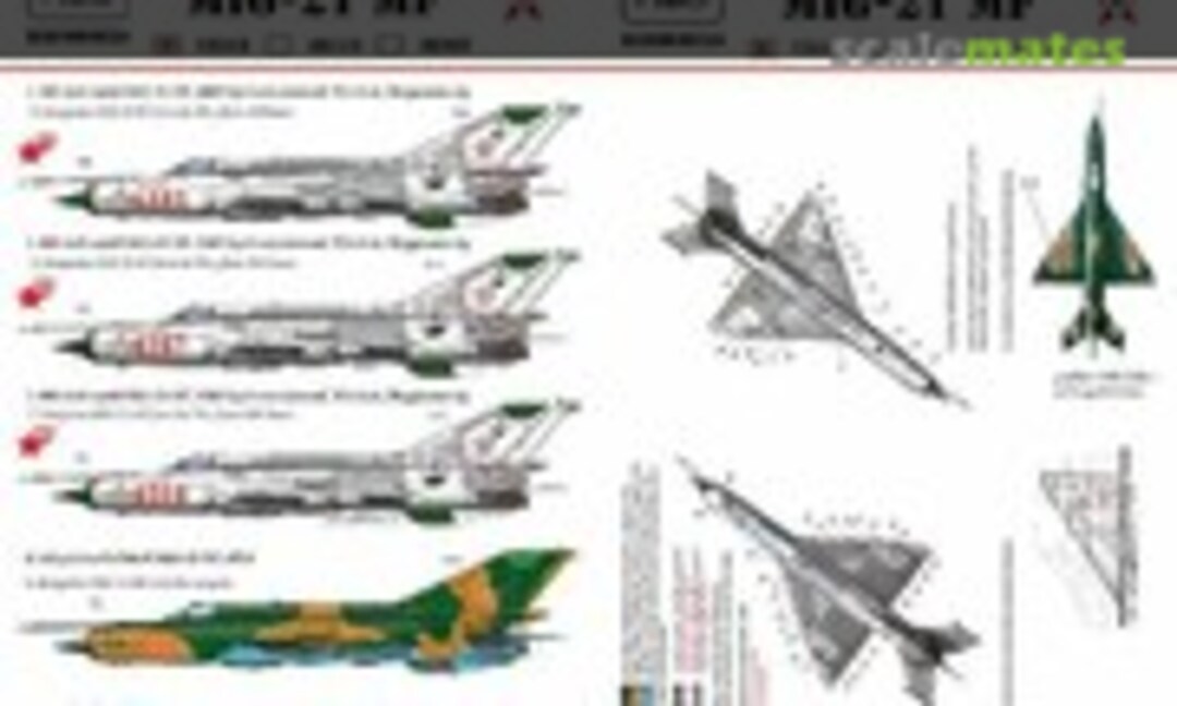 1:72 MiG-21MF Hungarische Luftwaffe (HungAeroDecals 72113) 72113