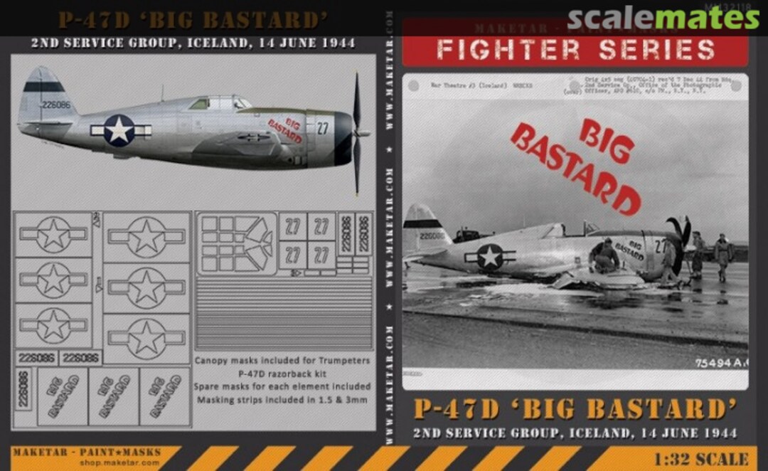Boxart P-47D Thunderbolt 'Big Bastard' MM32118 Maketar