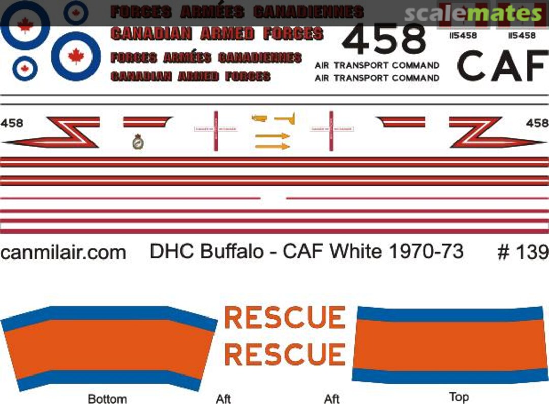 Boxart DHC-5 CC-115 Buffalo: CAF White 1970-73 139-144 CanMilAir