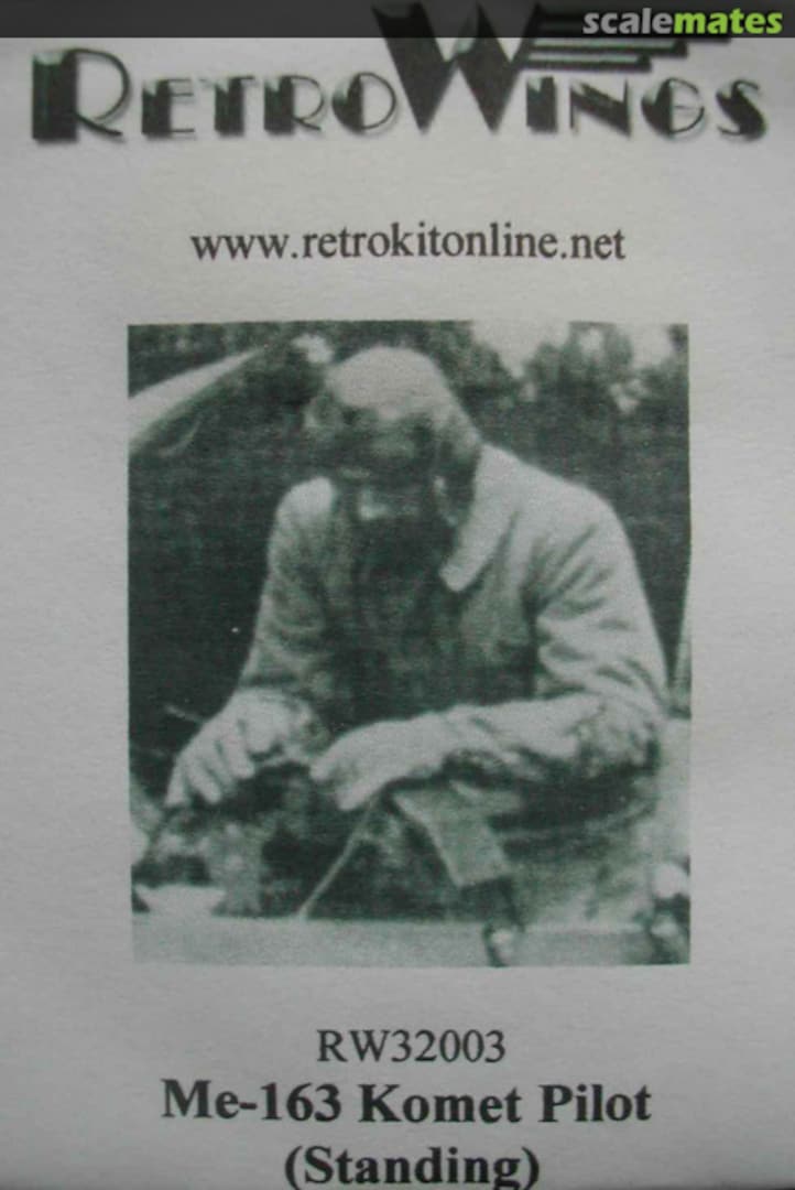 Boxart Me-163 Komet Pilot (Standing) RW32003 RetroWings Boxart Me-163 Komet Pilot (Standing) RW32003 RetroWings