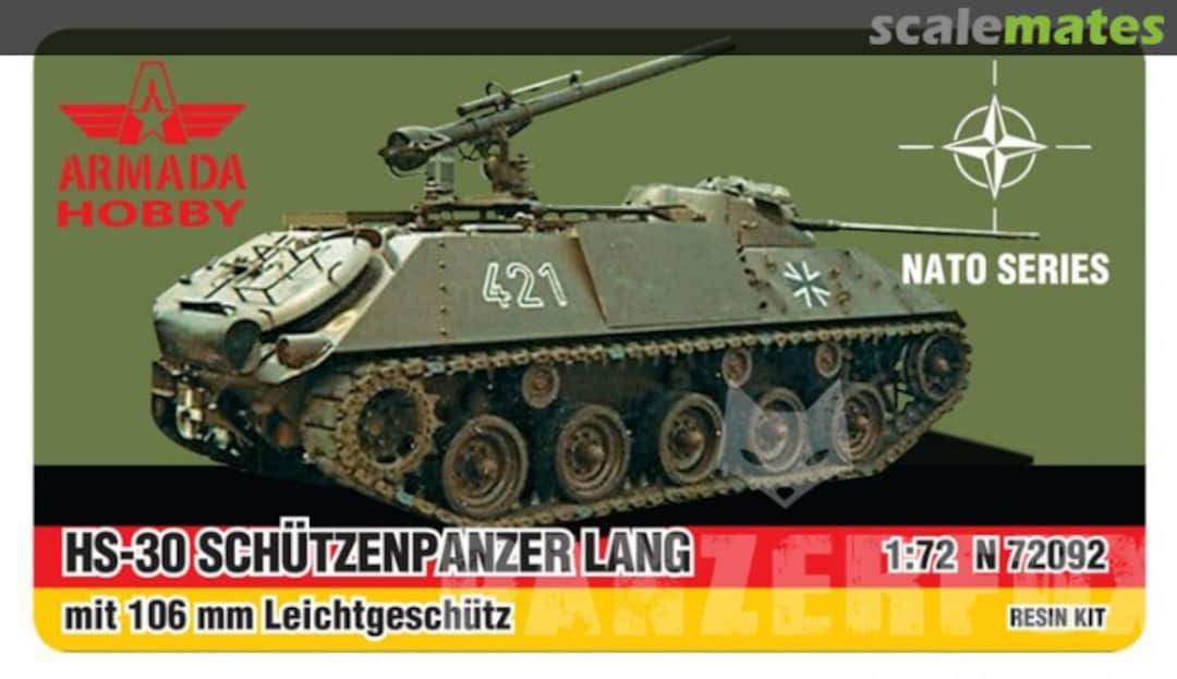 Boxart HS-30 Schützenpanzer lang mit Leichtgeschütz N72092 Armada Hobby