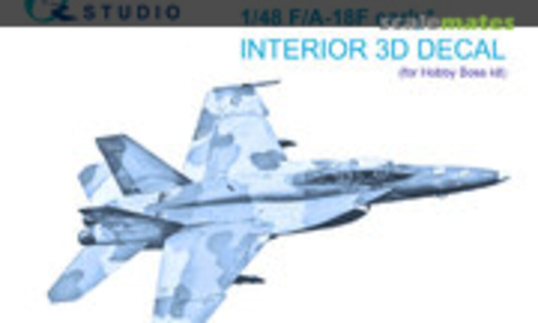 1:48 F/A-18F Early* interior 3D decals BuNos 165541 to 165934 (small version) (Quinta Studio QDS-48374) QDS-48374