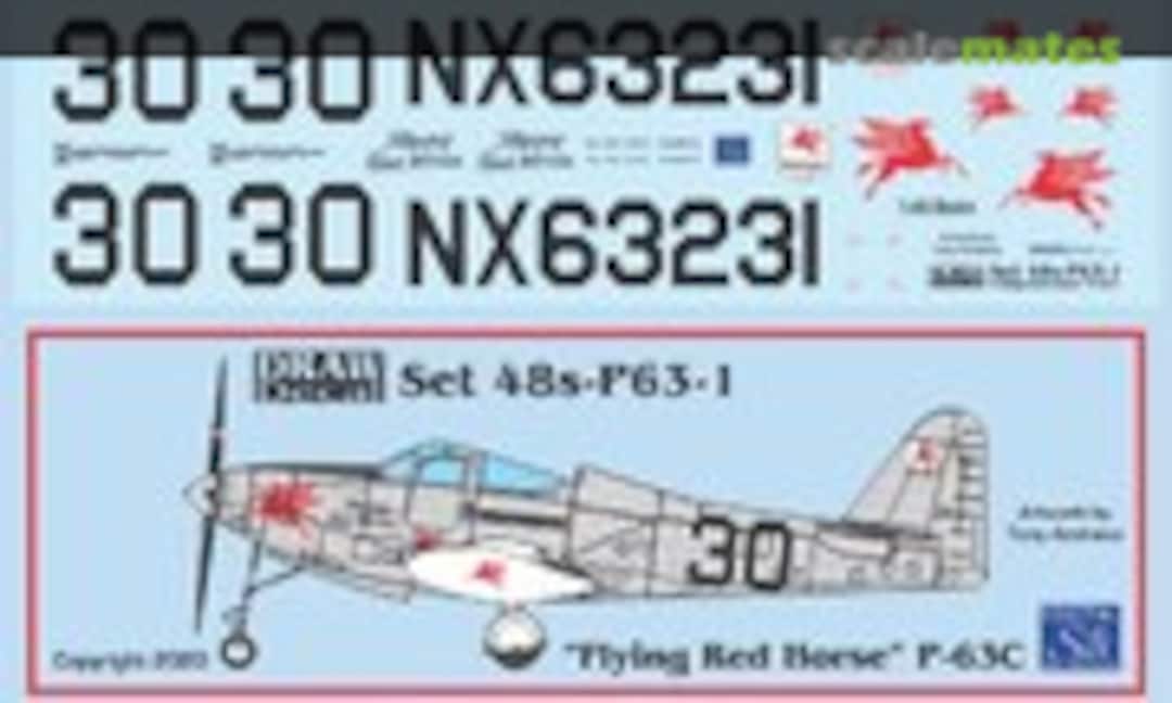 1:48 “Flying Red Horse” P-63C (Draw Decal 48-P63-1) 48-P63-1