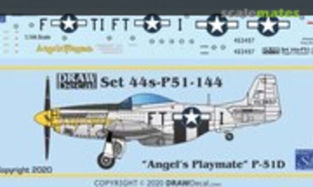1:144 “Angel’s Playmate” P-51D (Draw Decal 44-P51-144) 44-P51-144
