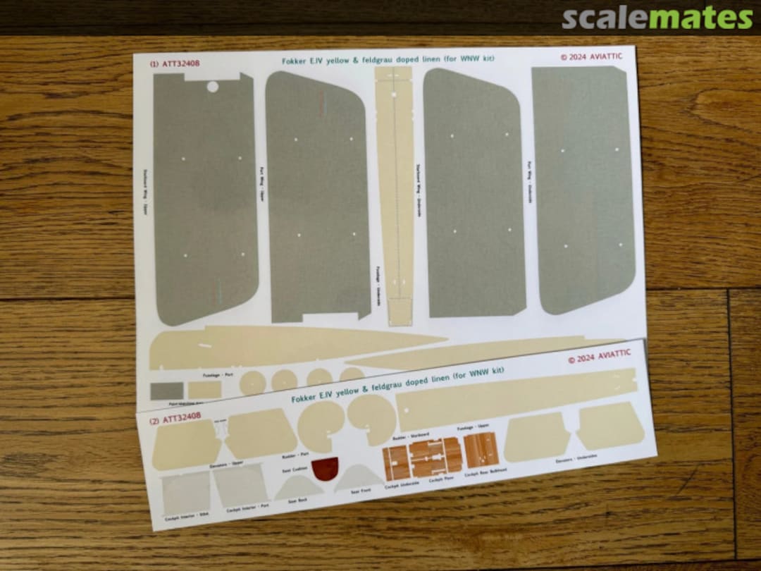 Boxart Fokker E.IV yellow and feldgrau doped linen ATT32408 Aviattic Boxart Fokker E.IV yellow and feldgrau doped linen ATT32408 Aviattic