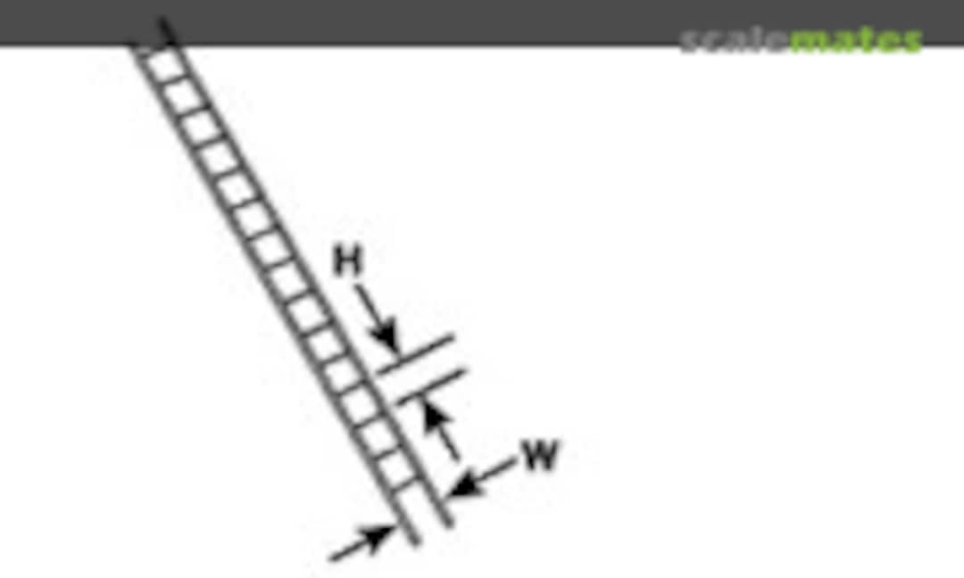 1:48 Ladder (6.4 x 10.3 x 375 mm) (Plastruct 90423) 90423