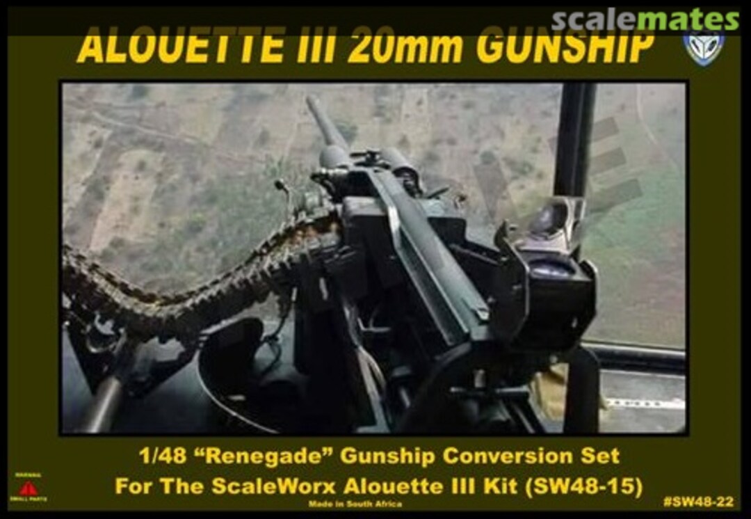 Boxart Alouette III 20mm Gunship SW48-22 ScaleWorx