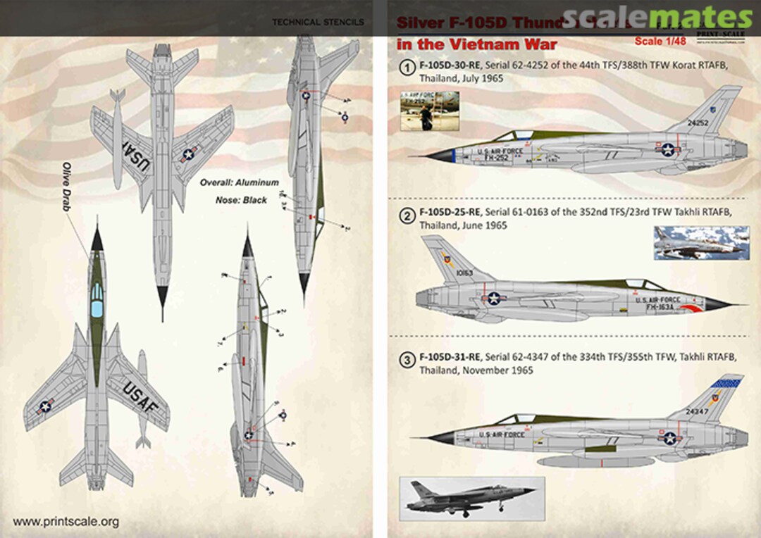 Boxart Silver F-105D Thunderchiefs in the Vietnam War 48-151 Print Scale Boxart Silver F-105D Thunderchiefs in the Vietnam War 48-151 Print Scale