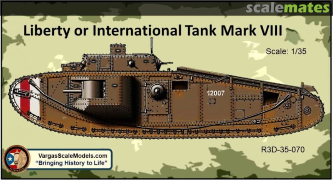 Boxart Liberty or International Tank Mark VIII R3D-35-070 Vargas Scale Models Boxart Liberty or International Tank Mark VIII R3D-35-070 Vargas Scale Models