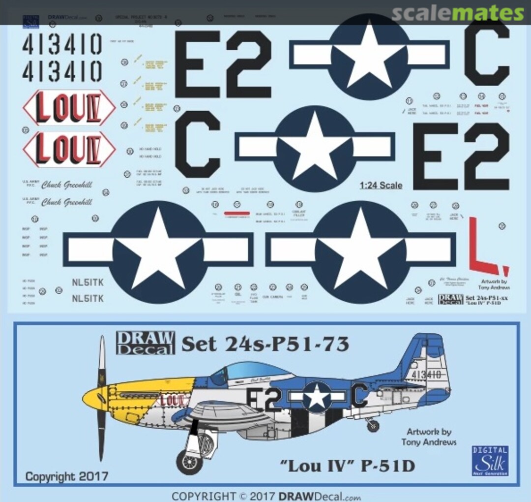 Boxart “Lou IV” P-51D 24-P51-73 Draw Decal Boxart “Lou IV” P-51D 24-P51-73 Draw Decal