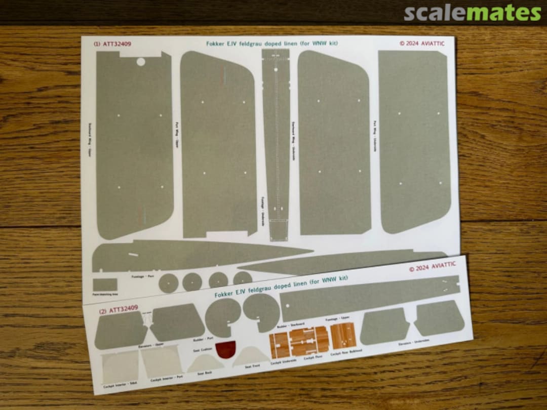 Boxart Fokker E.IV feldgrau doped linen ATT32409 Aviattic Boxart Fokker E.IV feldgrau doped linen ATT32409 Aviattic