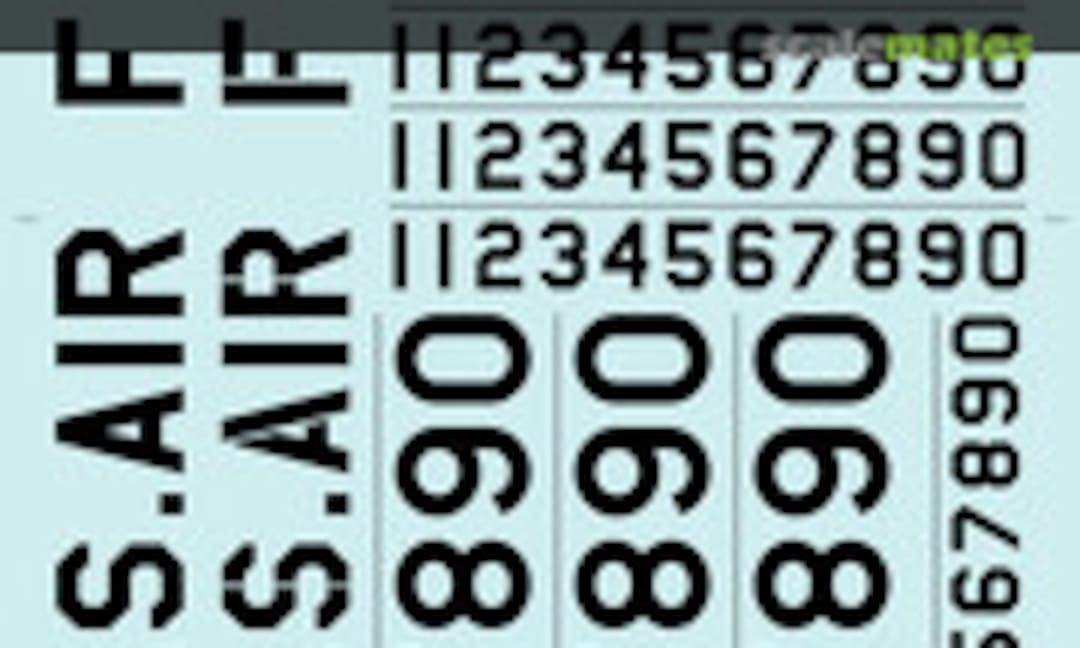1:32 USAF F-86 Sabre Tail Codes Ver 1.0 (HobbyDecal TC32025V1) TC32025V1