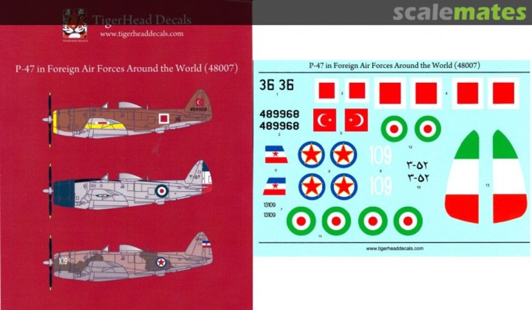 Boxart P-47 in Foreign Air Forces Around the World 48007 Tigerhead Models Boxart P-47 in Foreign Air Forces Around the World 48007 Tigerhead Models