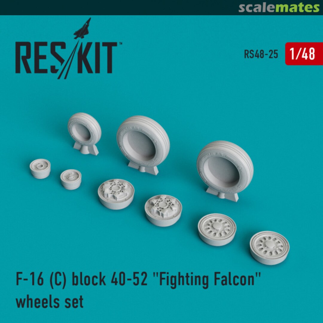Boxart F-16C [Block 40-52] Fighting Falcon - Wheels Set RS48-0025 ResKit