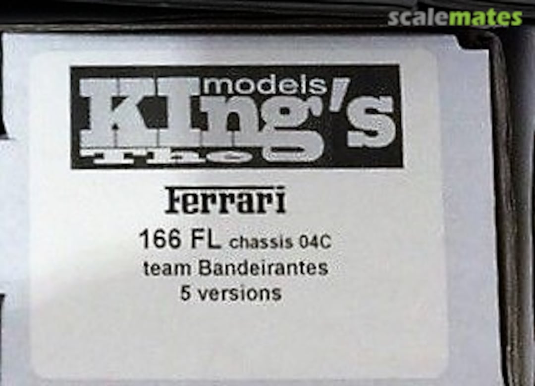 Boxart Ferrari 166 FL #04C Team Bandeirantes King´s Models Boxart Ferrari 166 FL #04C Team Bandeirantes King´s Models