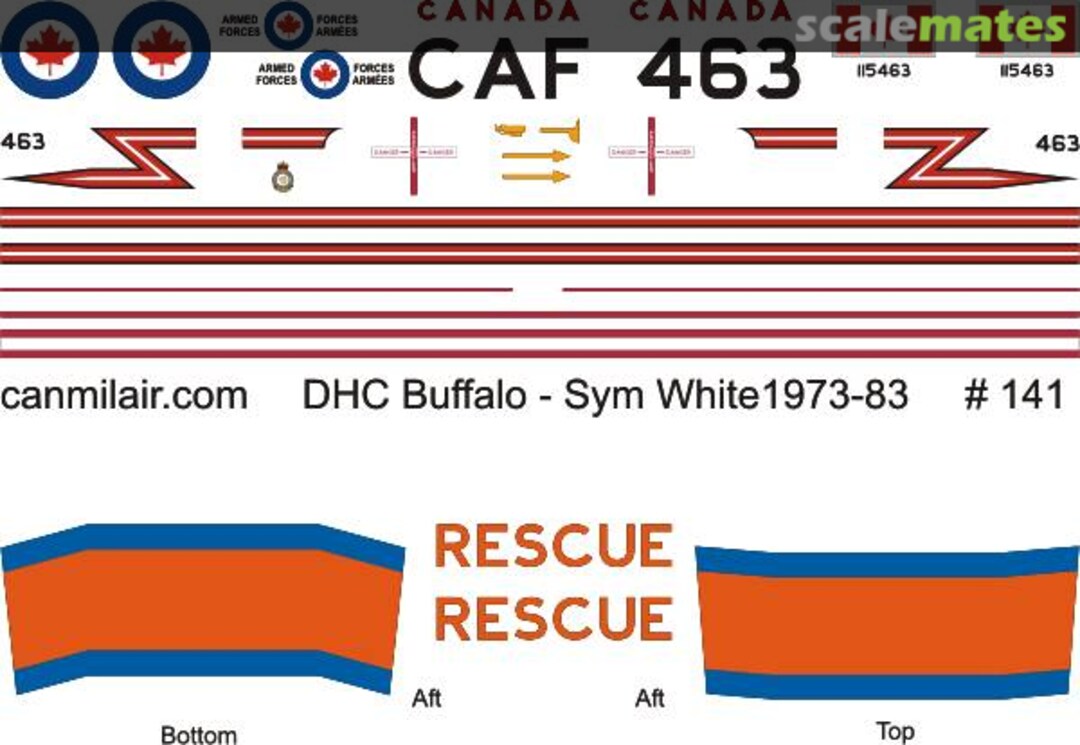 Boxart DHC-5 CC-115 Buffalo: Symmetrical White 1973-83 141-144 CanMilAir Boxart DHC-5 CC-115 Buffalo: Symmetrical White 1973-83 141-144 CanMilAir