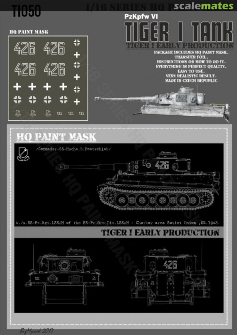 Boxart Tiger I #426 Early Production TI 050 HQ-Masks Boxart Tiger I #426 Early Production TI 050 HQ-Masks