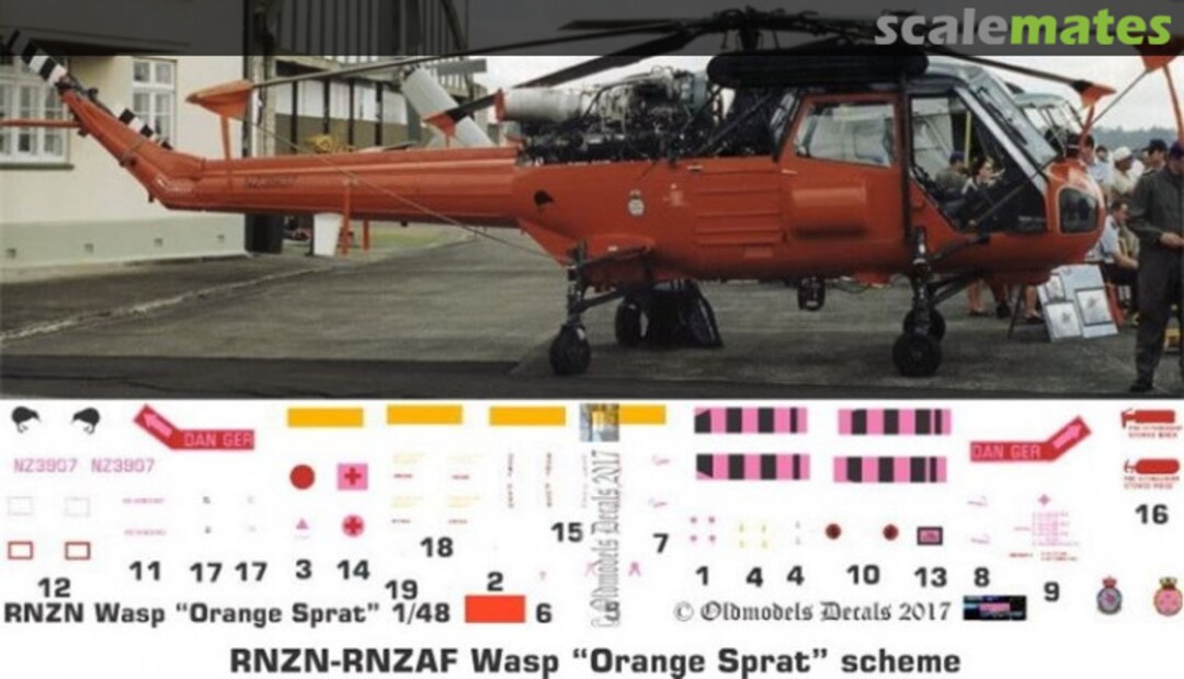 Boxart RNZAF/RNZN Wasp "Orange Sprat" scheme OMD0187 Oldmodels Decals Boxart RNZAF/RNZN Wasp "Orange Sprat" scheme OMD0187 Oldmodels Decals