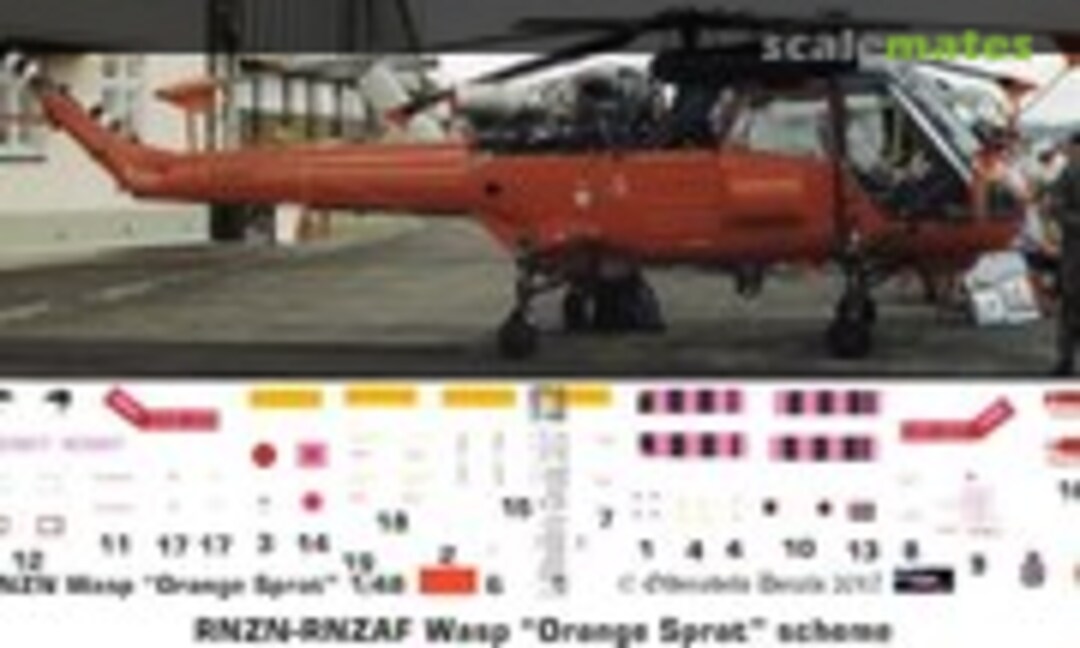 1:72 RNZAF/RNZN Wasp "Orange Sprat" scheme (Oldmodels Decals OMD0187) OMD0187
