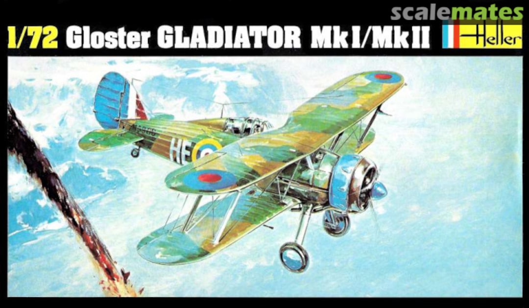 Boxart Gloster Gladiator Mk I/Mk II 270 Heller Boxart Gloster Gladiator Mk I/Mk II 270 Heller