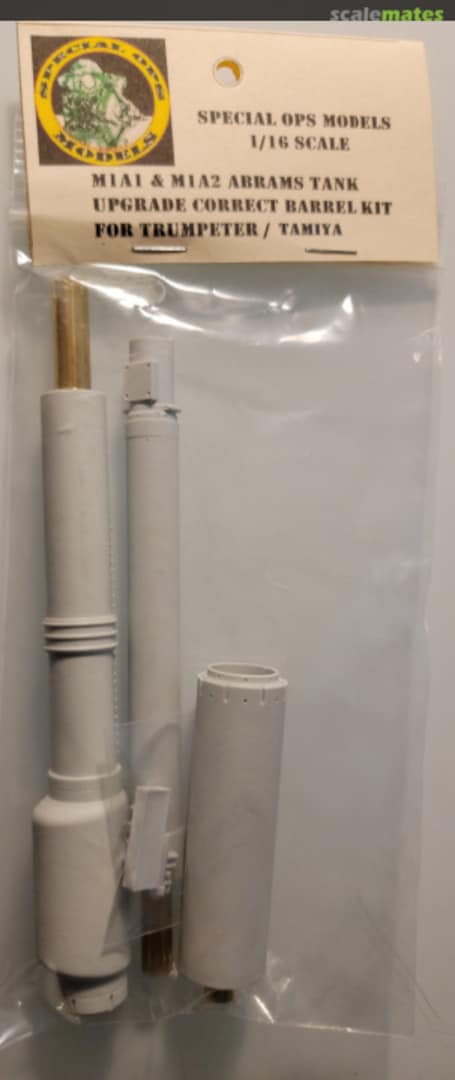 Boxart M1A1 & M1A2 Abrams Tank Upgrade Correct Barrel Kit 16021 Special Ops Models Boxart M1A1 & M1A2 Abrams Tank Upgrade Correct Barrel Kit 16021 Special Ops Models
