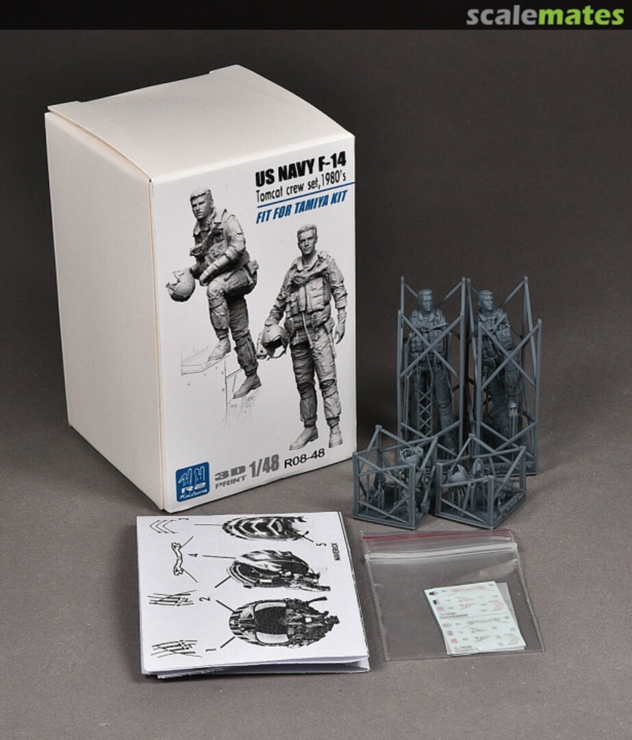 Boxart F-14 Tomcat Crew Set, 1980's (Maverick & Goose) R08-48 R2 Miniatures Boxart F-14 Tomcat Crew Set, 1980's (Maverick & Goose) R08-48 R2 Miniatures