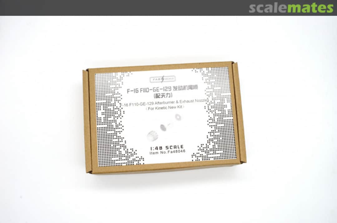 Boxart F-16 F110-GE-129 Afterburner&Exhaust Nozzles Fa48046 Fab Scale Boxart F-16 F110-GE-129 Afterburner&Exhaust Nozzles Fa48046 Fab Scale