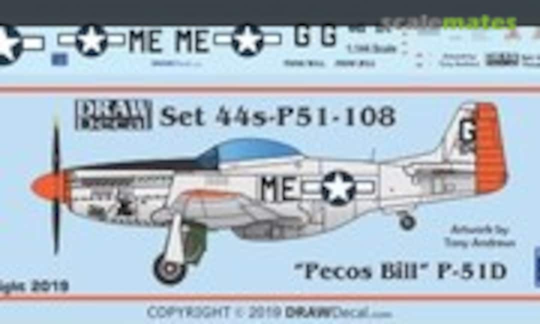 1:144 “Pecos Bill” P-51D (Draw Decal 44-P51-108) 44-P51-108