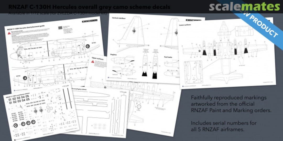 Boxart RNZAF C-130H Hercules KMNZ Decals Boxart RNZAF C-130H Hercules KMNZ Decals
