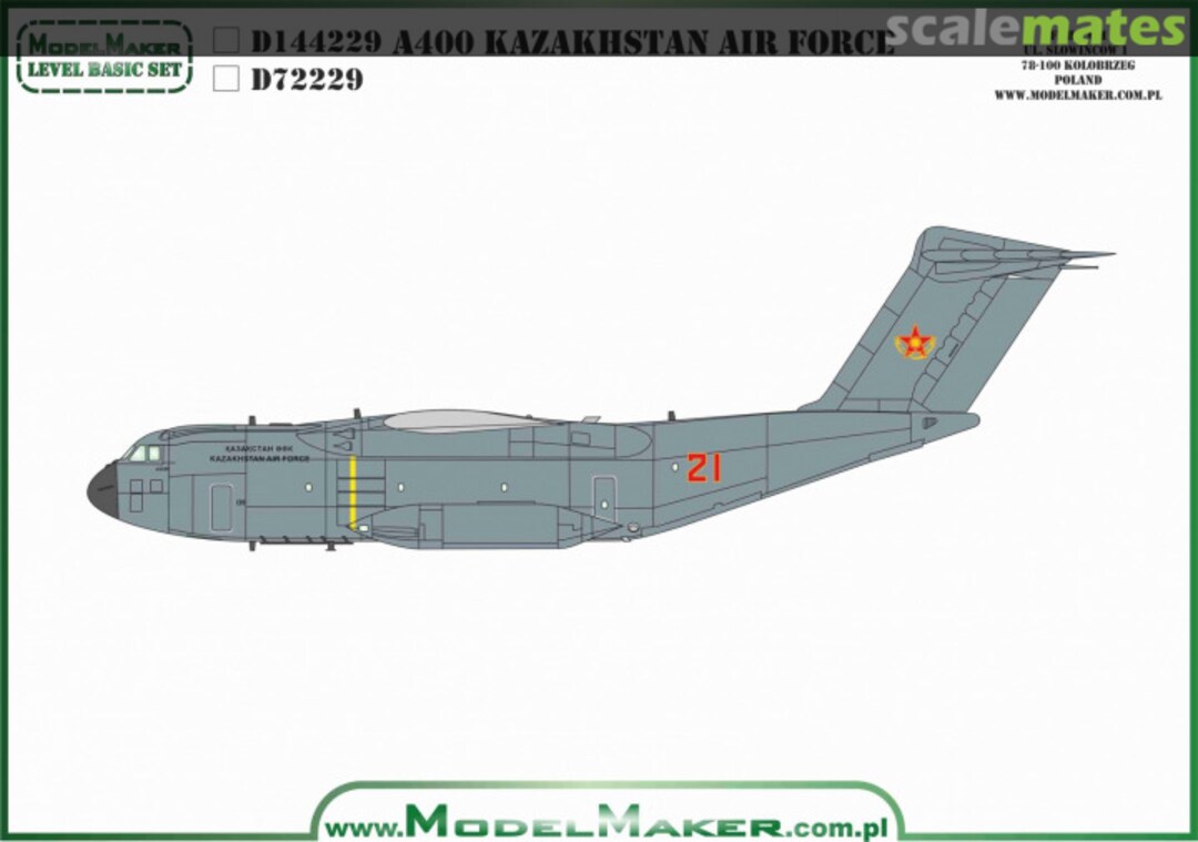 Boxart Airbus A400M Kazakhstan Air Force D114229 ModelMaker Boxart Airbus A400M Kazakhstan Air Force D114229 ModelMaker
