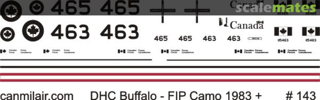 Boxart DHC-5 CC-115 Buffalo: FIP Camouflage 1983 + 143-144 CanMilAir Boxart DHC-5 CC-115 Buffalo: FIP Camouflage 1983 + 143-144 CanMilAir