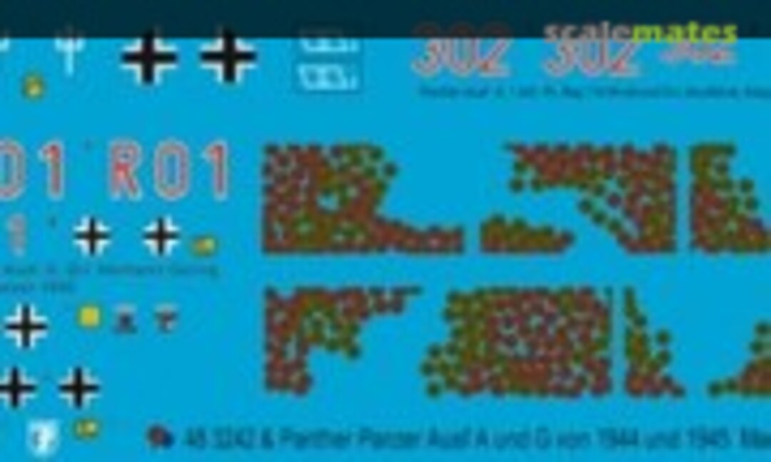 1:48 6x Panther tanks Ausf. A and G (Peddinghaus-Decals 48 3242) 48 3242
