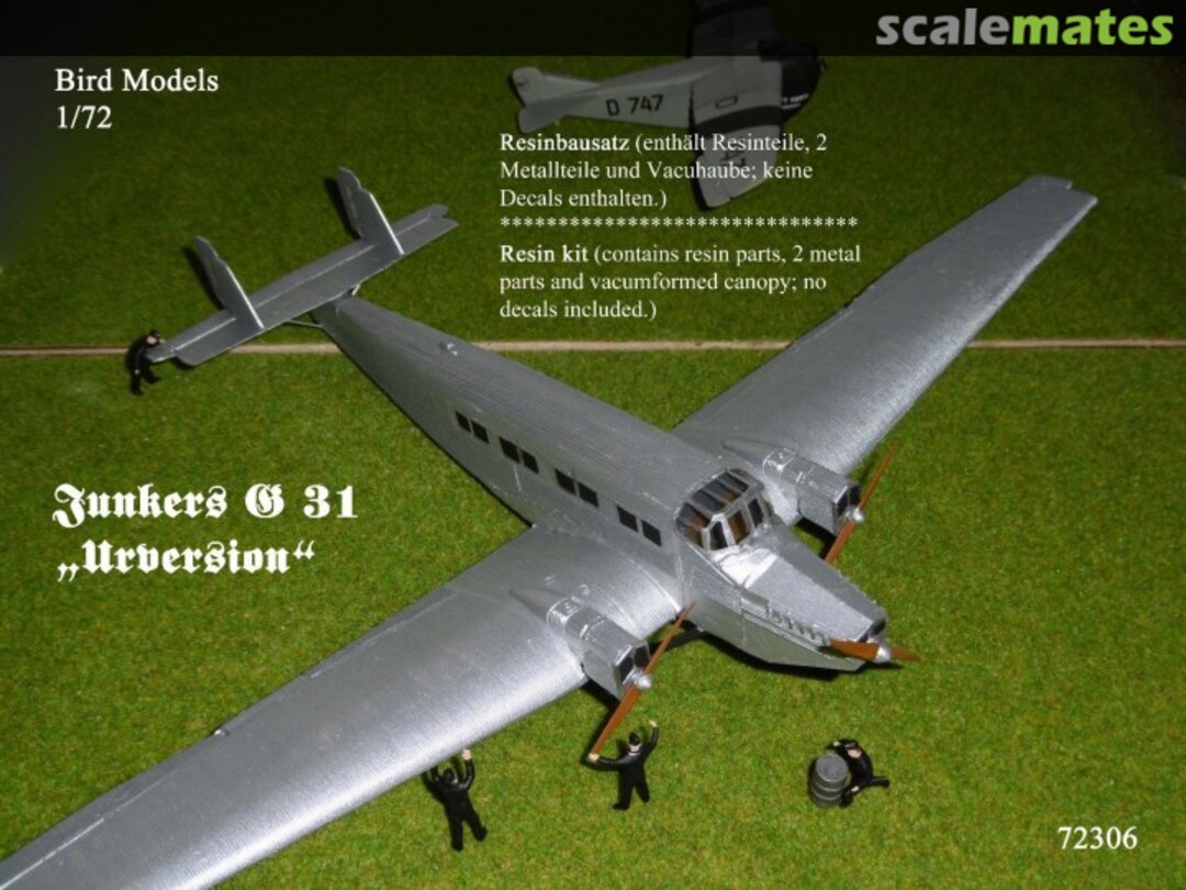 Boxart Junkers G 31 "Urversion" 72306 Bird Models