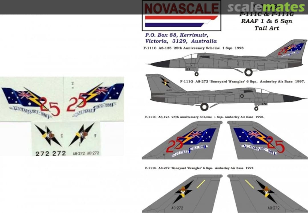 Boxart F-111C & F-111G - RAAF 1 & 6 Sqn N-72031 Novascale Boxart F-111C & F-111G - RAAF 1 & 6 Sqn N-72031 Novascale