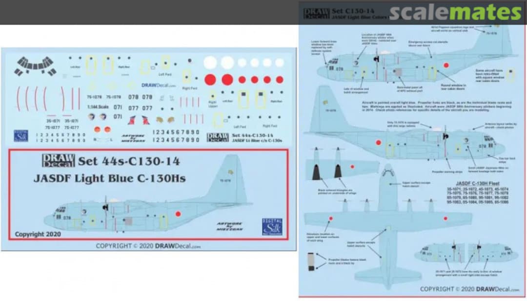 Boxart JASDF Light Blue C-130Hs 44-C130-14 Draw Decal Boxart JASDF Light Blue C-130Hs 44-C130-14 Draw Decal