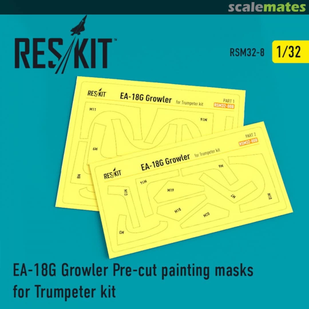 Boxart EA-18G Growler - painting masks RSM32-0008 ResKit Boxart EA-18G Growler - painting masks RSM32-0008 ResKit