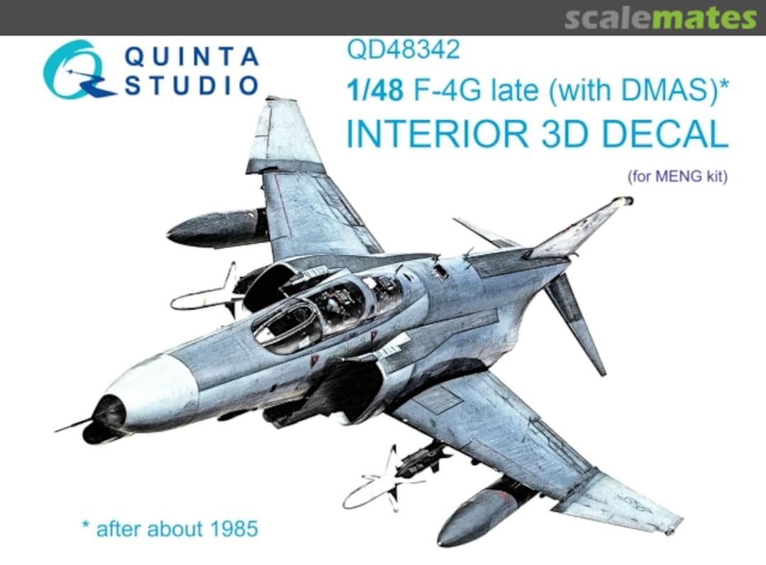 Boxart F-4G Late Phantom II - (with DMAS) after about 1985 interior 3D decals QD48342 Quinta Studio Boxart F-4G Late Phantom II - (with DMAS) after about 1985 interior 3D decals QD48342 Quinta Studio