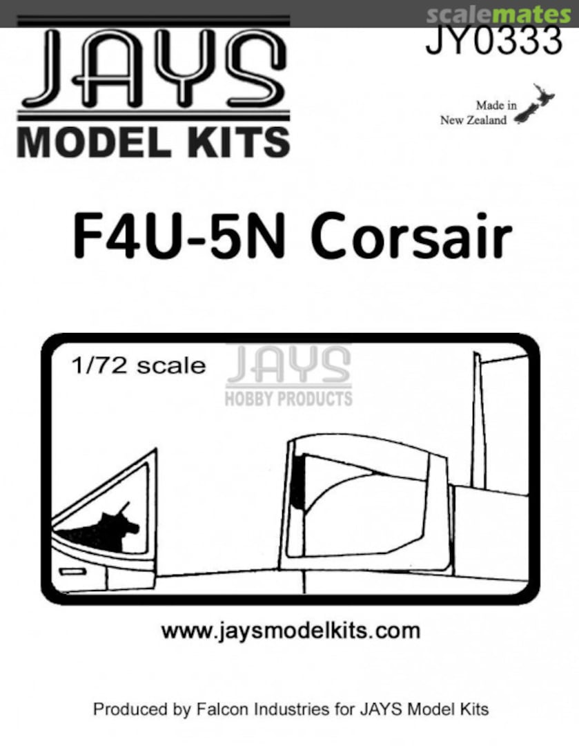 Boxart Chance Vought F4U-5N Corsair Canopy JY0333 JAYS Model Kits Boxart Chance Vought F4U-5N Corsair Canopy JY0333 JAYS Model Kits